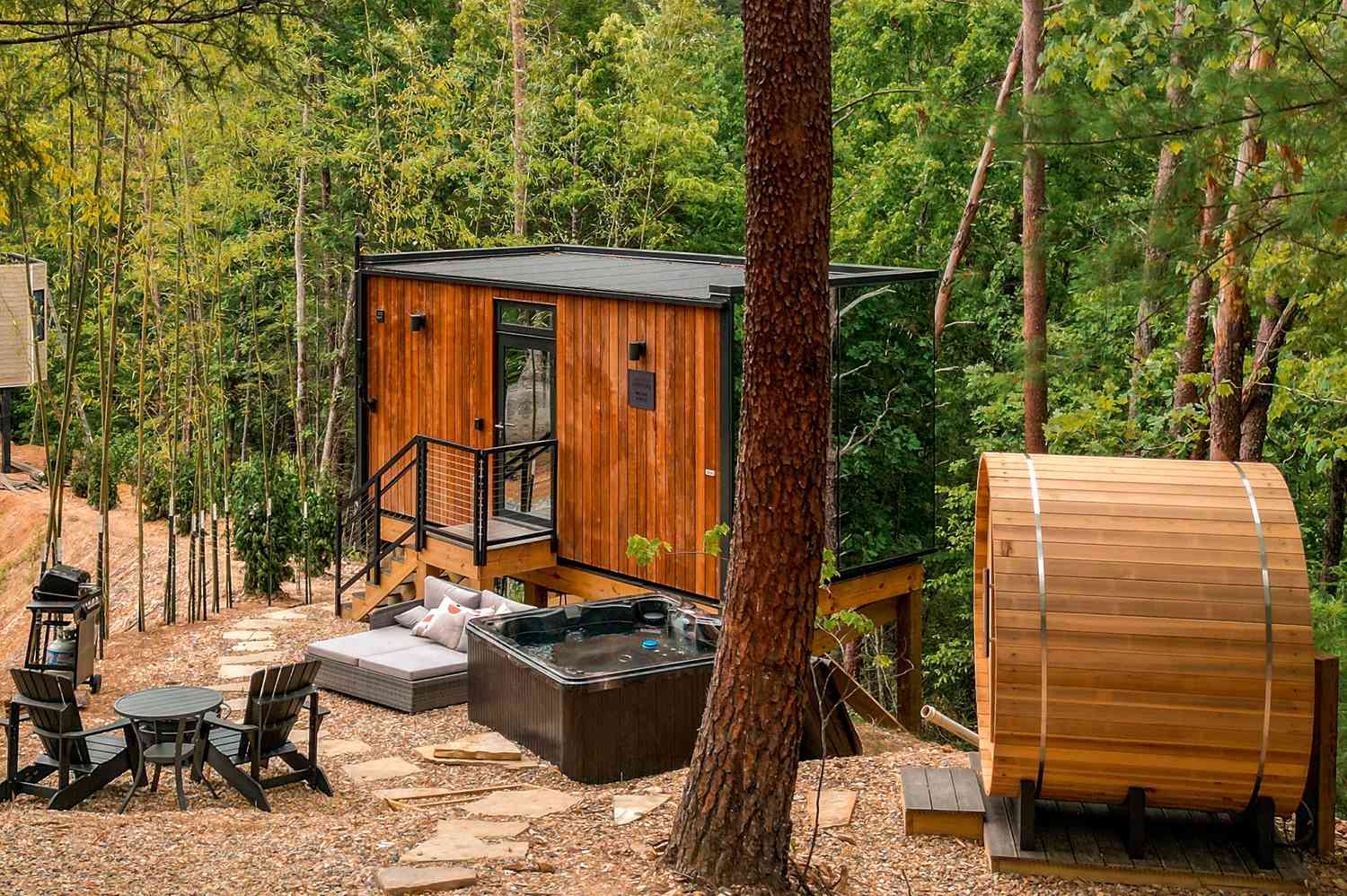 This Small Tennessee Town Just Got a New Tree House Resort — With Private Hiking Trails, Mirror Houses, and Smoky Mountain Views